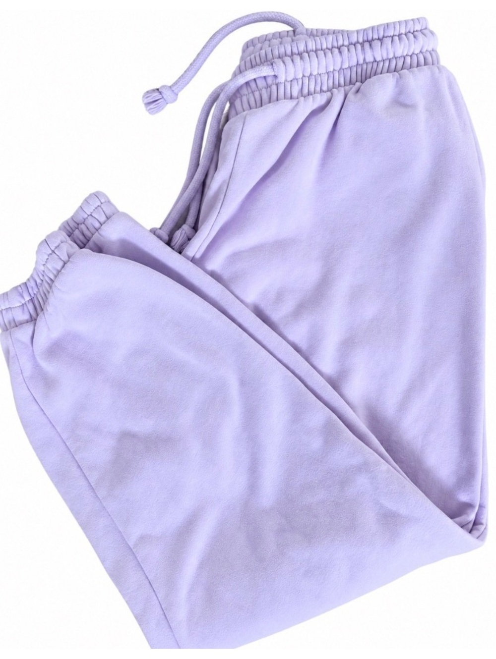 ZARA Lilac Lavender Sweatpants Women’s Size L Wide Leg Relaxed Lounge Pants